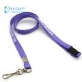 Kostenlose Probe billige kundenspezifische Lanyards, bunte Sublimation, kleine, flache, schlauchförmige Polyester-Lanyard mit zwei Clips